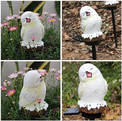 BESPORTBLE Solar Garden Lights Figurine Outdoor Stake Decorative Lights Solar Powered Resin Statue for Yard Patio Lawn Garden Decorations