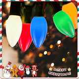 C9 Christmas Lights Outdoor, 25 Ft Multicolor Vintage LED Christmas String Lights for Roofline Xmas Tree Holiday | Lumora