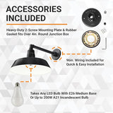 14in. Satin Black Outdoor Gooseneck Barn Light Fixture with 13in. Long Extension Arm - Wall Sconce Farmhouse | Lumora