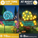 43.3" Tall Garden Stakes with Garden Signs Decorative Outdoor, Snail Solar Landscape Lights Outdoor Yard | Lumora