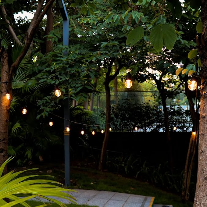 GANA 12V Low Voltage & Safe LED Outdoor String Lights,75FT 24 Shatterproof Bulbs, 2200K Warm White Pergola Lights | Lumora
