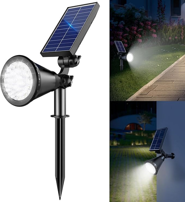 Solar Lights Outdoor Waterproof, 36 LEDs 1000LM Adjustable Solar Spot Lights Outdoor, 2-in-1 Solar Powered | Lumora