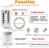 6 Pack 60LED Christmas Battery Operated Fairy Lights with Remote, 8 Modes String Lights with Timer, Dimmable | Lumora