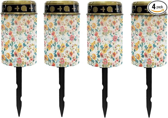 Solar Garden Stake Lights Outdoor,Watercolor Flower Lights Stake Landscape Lightsing for Yard Patio,Flameless Warm | Lumora