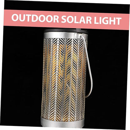 TOYANDONA Solar Lantern Outdoor Decorative Light for Garden LED Solar-Powered Hanging Landscape Projection Lamp Hollow Design for Patio and Yard