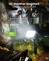 Solar Spot Lights Outdoor IP67 Waterproof 6 Pack, 63 LED 3 Modes Solar Landscape Spotlights for Yard Garden Pathway | Lumora