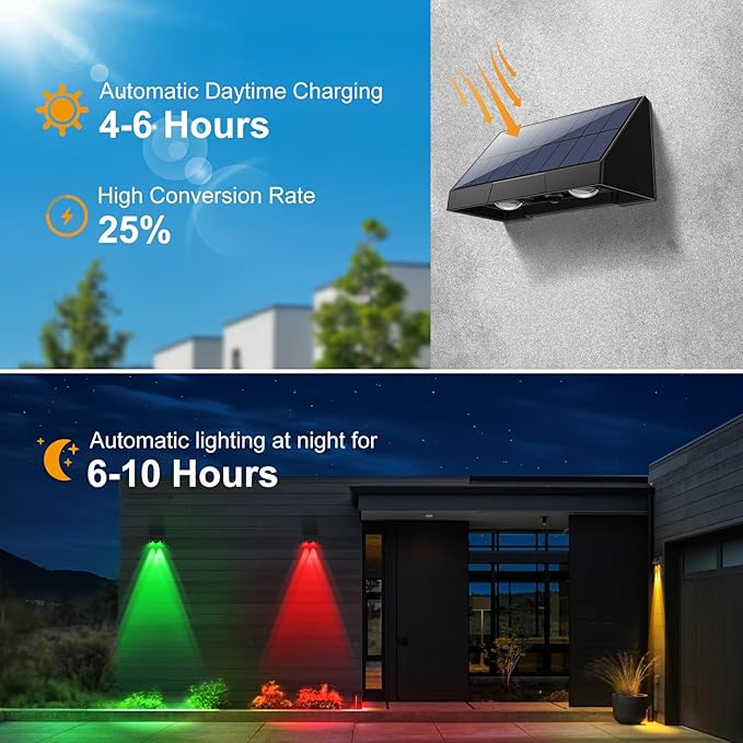 8 Packs Color Changing WRGB Deck Lights Solar Powered and 8 Packs Warm White Solar Lights for - Outdoor Path Light | Lumora