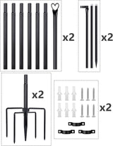 XDW-GIFTS String Light Pole - Steel Poles for Outdoor String Lights Hanging, Garden, Backyard, Patio Lighting Stand | Lumora