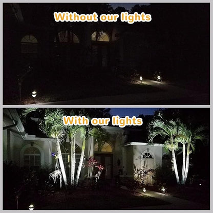 URPOWER Solar Spot Lights - 2-in-1 Waterproof Landscape Spotlights, Dusk-to-Dawn Solar Powered Outdoor Lights for Garden, Yard, Pathway (2 Pack)