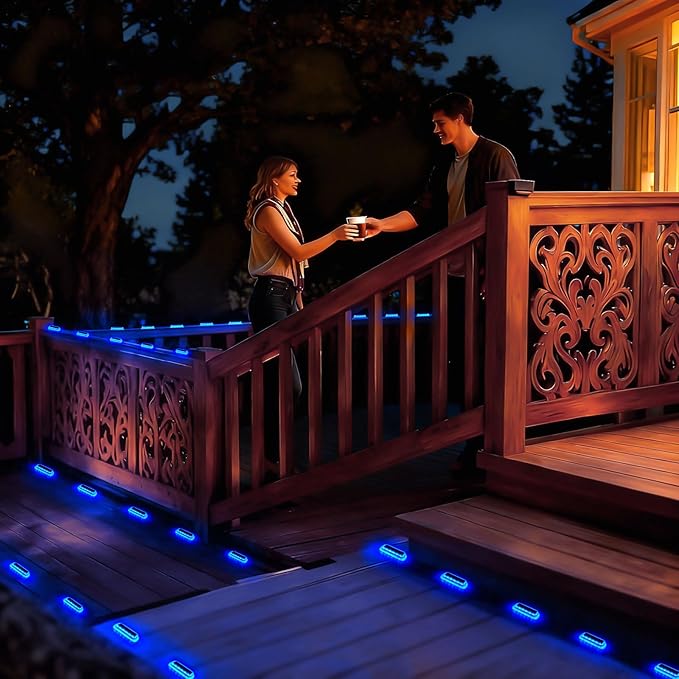 T-SUN Solar Deck Lights Outdoor Waterproof, Deck Lights Solar Powered, Driveway Marker Light for Fence Front Door | Lumora
