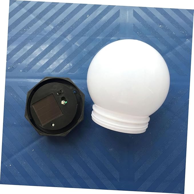 TEHAUX 6Pcs Solar Round Lawn Light Outdoor Plug Bulb for Garden Pathway and Patio for Events and Daily Use Durable Wide Light Angle