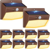 Peasur Solar Lights Outdoor Motion Sensor [10 Packs] Security Light with 3 Lighting Modes Wall Lights Waterproof | Lumora