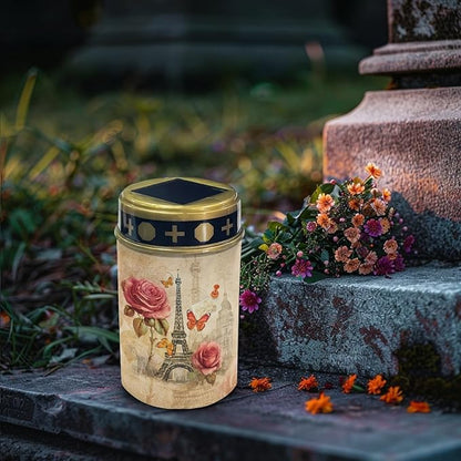 Paris Tower Solar Garden Lights Walkway Solar Lights Landscape Solar Lantern Outdoor Waterproof Solar Pathway Lights Solar Walkway Lights Outdoor Table Lamp