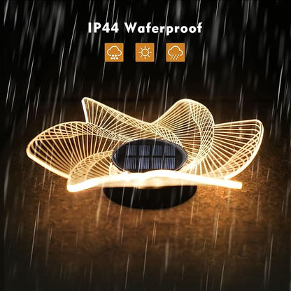 Solar Ground Flora Lights Outdoor,Solar Ground Lights for Yard, Wall, Deck, Garden, Pathway Garden Decor Gifts for Women Men Mom Grandma (Warm White)