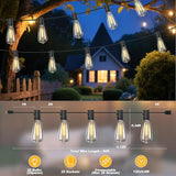 50 FT Outdoor String Lights with 27 Shatterproof Waterproof LED Edison Bulbs Connectable Hanging Patio Lights for | Lumora
