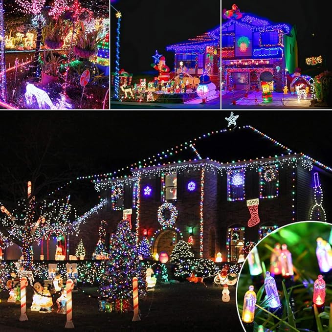 Jnaurb Battery Christmas Lights, 33ft 100 LED Christmas Decorative Lights with 8 Modes & Timer, Waterproof Battery | Lumora