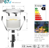 Recessed LED Deck Lights Kits with Protecting Shell,20Pack Φ1.18 IP67 Waterproof 12V Low Voltage Embedded Step | Lumora