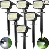 Solar Spot Lights Outdoor 6 Pack, [46 LED/3 Modes] Solar Landscape Spotlights Waterproof, 2-in-1 Auto On/Off Solar | Lumora