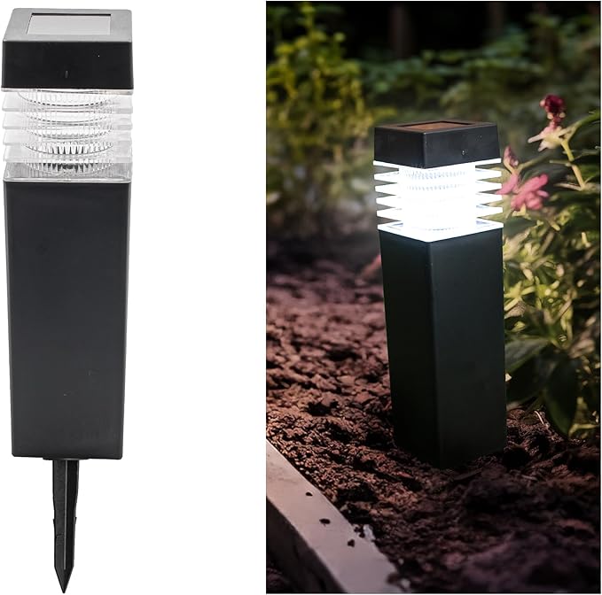 Crosslight Solar Powered Pathway Lights (2 Pack) - Column Outdoor LED Lights, Waterproof for Garden, Yard, Patio | Lumora