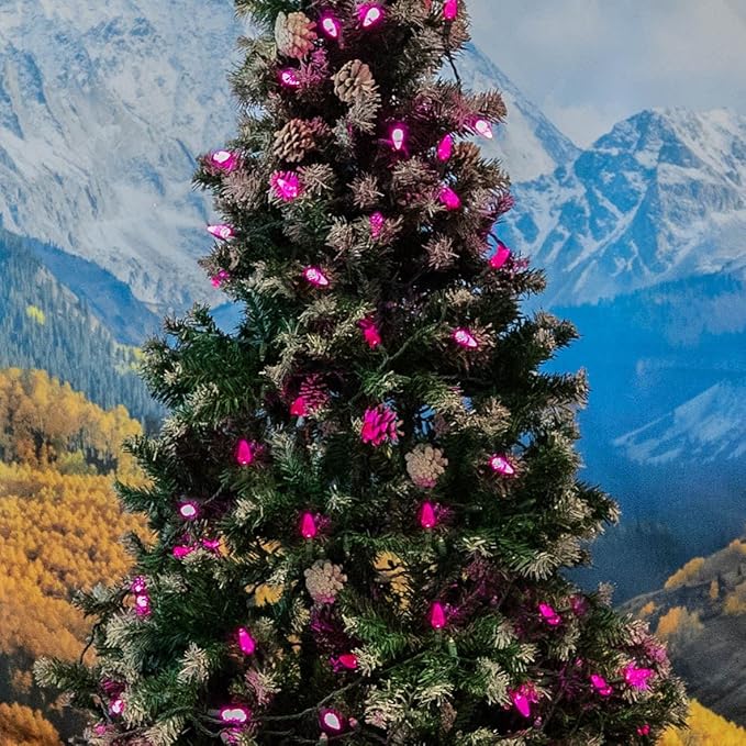 Novelty Lights 24FT 70 LED C6 Christmas String Lights, Outdoor Commercial Grade Tree Decorations, Permanent LED | Lumora