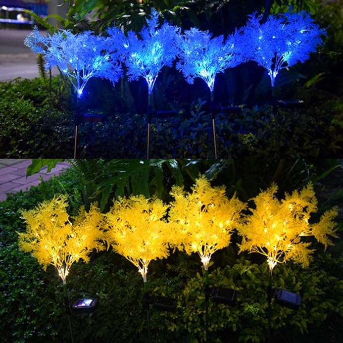 balacoo Solar Garden Lamp Lawn Light LED Solar Energy Ground Stake Landscape Outdoor Path Light Yellow for Garden Patio Yard Lighting