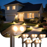 Solar Spot Lights Outdoor Adjustable Beam & PC Light Guide Column, 6 Pack Solar Lights Outdoor Waterproof IP65, 2 | Lumora