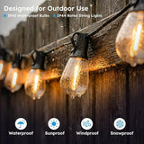 100FT Outdoor String Light with S11 Plastic Bulbs, Low-Voltage LED Patio Light with App & Remote, Music Sync, 4 | Lumora