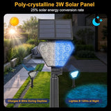 T-SUN Solar Lights Outdoor Waterproof IP65, 6Pack LED Solar Spot Lights Color Changing IP65 Waterproof Smart Auto | Lumora