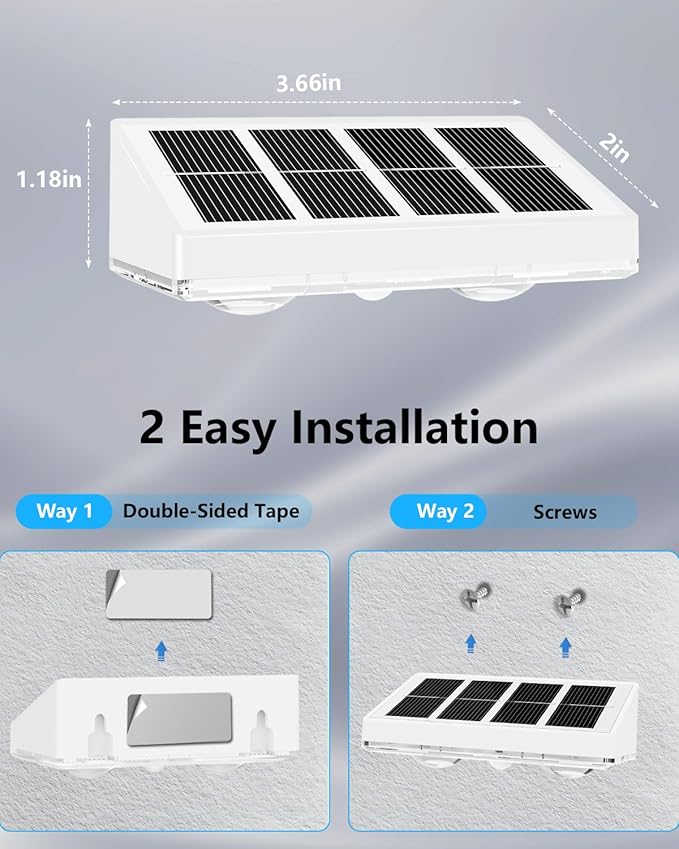 VOLISUN Solar Fence Lights, 16 Pack Solar Powered Fence Lights Outdoor with Warm White LED Spot Lens, IP65 | Lumora