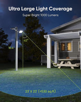 1000 Lumen 299 LED Solar Dusk to Dawn Light Outdoor JACKYLED Solar Powered Spotlight with 4000mAh Battery Outside | Lumora