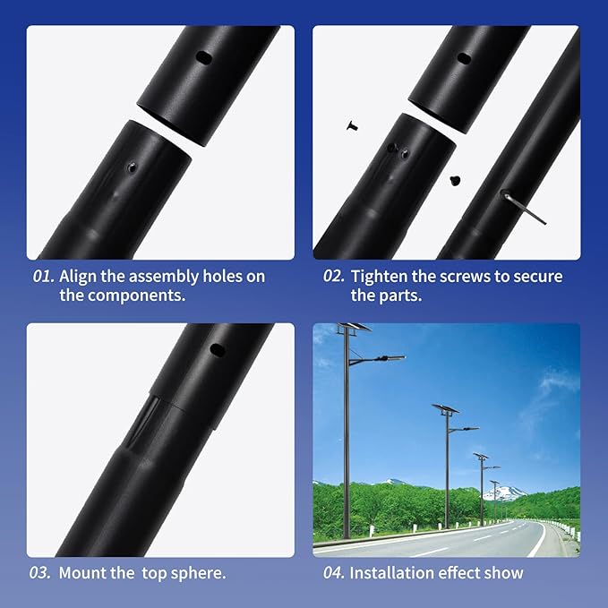 Street Light Pole 13Ft, Street Light Poles for Outdoor Lighting,Solar Pole Accessory for Street, Suitable for | Lumora