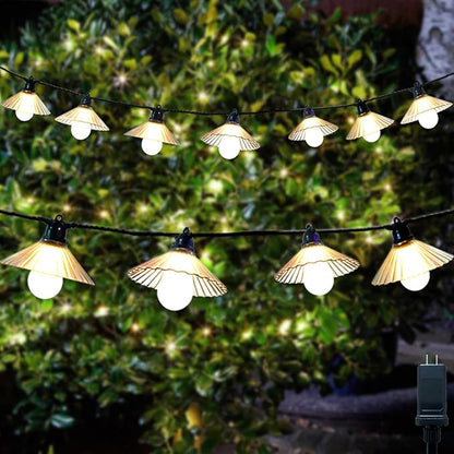 16.4 FT Outdoor Patio String Lights, Connectable LED Backyard Lights with 10 Globe Bulbs, Waterproof Hanging Light Outside for Gazebo Yard Porch Bistro Deck Party Decorations