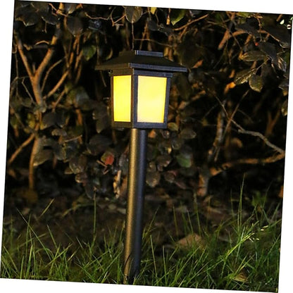 jojofuny 4pcs Solar Lawn Lights Outdoor Led Garden Decor for Pathway Black Solar Lamps Easy Installation for Home Use