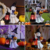 Halloween Decoration Ghost Solar Statue Outdoor - Cute Halloween Decor for Garden Home Patio Balcony : Unique Gifts | Lumora