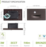ASD LED Recessed Step Light Fixture, Outdoor & Indoor Tread Lighting | 3CCT, Motion Sensor, Waterproof, ETL Listed | Lumora