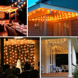 18Ft Outdoor Patio String Lights,UL Listed Commercial Light String with 10+1 Plastic G40 LED Clear Globe | Lumora