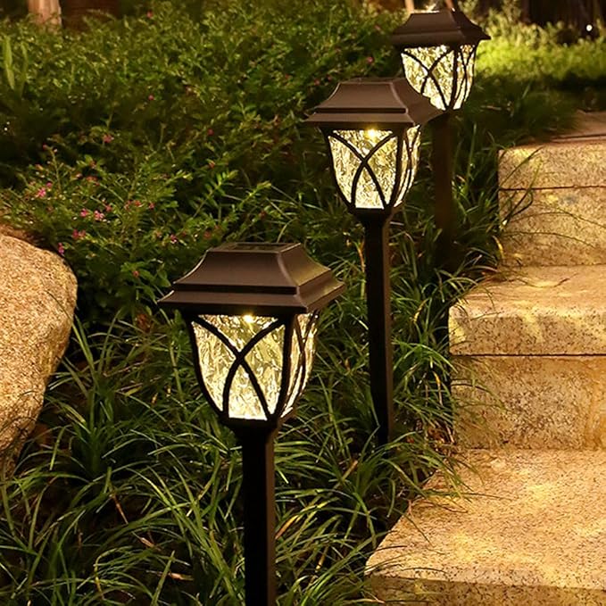 2 Pack Solar Pathway Lights Outdoor Waterproof Solar Lights Solar Yard Lights for Garden Patio Yard Landscape Pathway Driveway Lawn