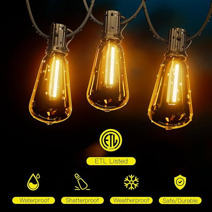 OHLUX Outdoor String Lights 120FT+60FT