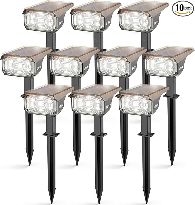 Solar Spot Lights,IP65 Waterproof 40 LED's Landscape Spotlights,3 Modes Outdoor Garden Lights, 360 Adjustable | Lumora