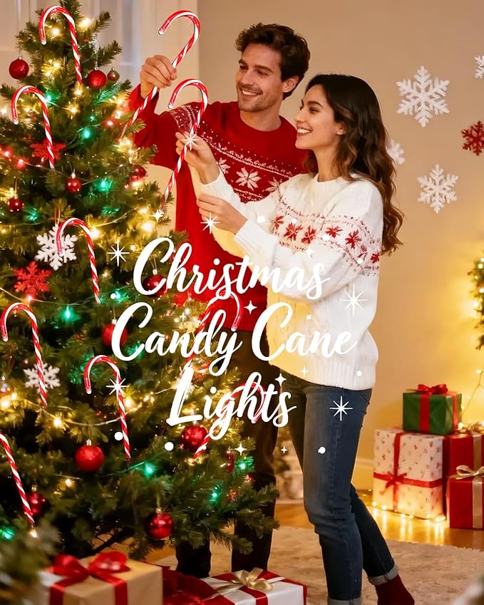 COOLWUFAN 24 Pack 22" Solar Candy Cane Lights Outdoor, 216 Bright LEDs Christmas Pathway Decorations with 4 Brightness Levels, Solar Powered & Waterproof, for Yard Walkway Holiday