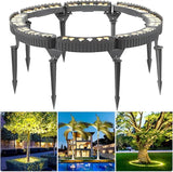 Outdoor Led Garden Lights, Courtyards Ring Tree Light, Aluminum Landscape Spotlights for Trees, Easy to Use(Yellow | Lumora