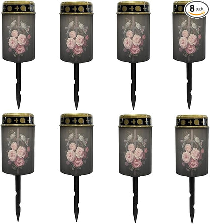 Solar Flameless Lights Outdoor Solar Lights Waterproof Solar Powered Fairy Lights for Outside Solar Cross for Cemetery Landscape Lighting Pathway Lights Lantern Solar Walkway Lights Outdoor