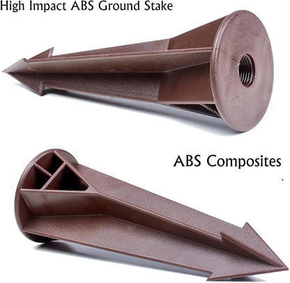 ABS Plastic Ground Stake Spike Replacement for Low Voltage Landscape Light，Outdoor Garden Spotlight Pathway Flood Light,1/2"-14 NPSM Thread