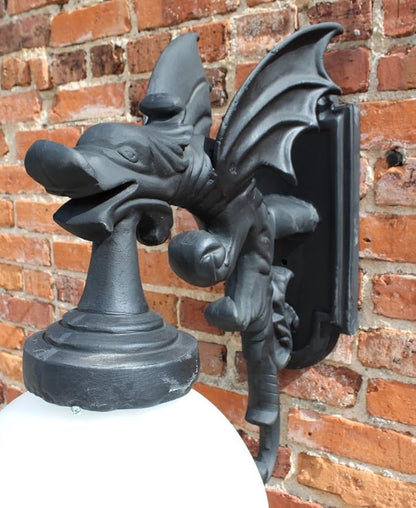 The King's Bay Gargoyle Dragon Outdoor Wall Light Sconce
