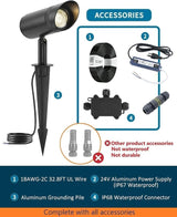 Outdoor Landscape Lighting, Low Voltage LED Adjustable Beam Spotlight(2700K), IP65 Waterproof, with Quick | Lumora