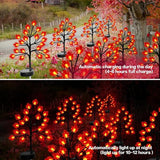 Fall Décor Solar Garden Lights for Outdoor Thanksgiving Decorations,2PACK 40LED RED Maple Leaves Path Lights,Autumn | Lumora