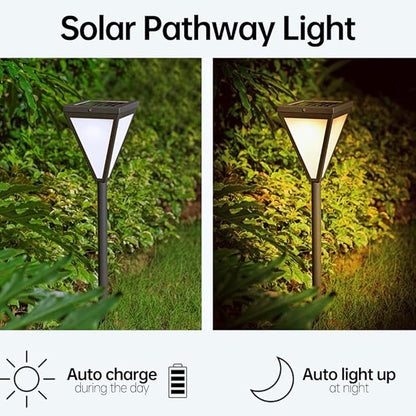 Solar Pathway Light Outdoor Solar Powerd Garden Lights External IP65 Waterproof Landscape Lighting Auto On/Off Solar Yard Lights for Lawn Patio Walkway Driveway Decor