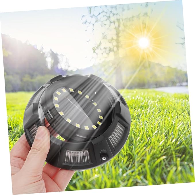NUOBESTY 4Pcs Solar Ground Lights Outdoor Patio Pathway Landscape Lighting with Rotatable Side Glow Design Easy | Lumora