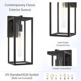 Bestshared Outdoor Wall Lantern, 13.4IN Tall Wall Sconce Light, Anti-Rust Front Door Mount Lighting,Modern Outside | Lumora