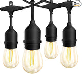 Banord Outdoor String Lights Commercial Grade 96ft Waterproof with 30 S14 Shatterproof Dimmable LED Bulbs, Heavy | Lumora